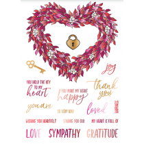 LDRS Creative - Clear Stamps -  Heart Wreath