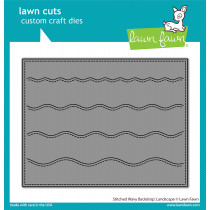 Lawn Fawn - Stitched Wavy Backdrop: Landscape - Stand Alone Stanze