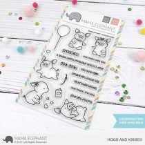 Mama Elephant - Hogs and Kisses - Clear Stamp 4x6