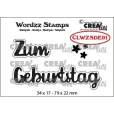 Crealies - Wordzz 01 - Zum Geburtstag - Clear Stamps