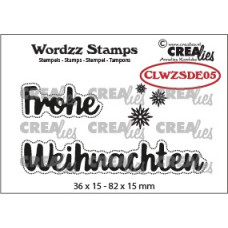 Crealies - Wordzz 05 - Frohe Weihnachten - Clear Stamps