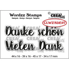 Crealies - Wordzz Vielen Dank, Danke schön - Clear Stamps