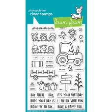 Lawn Fawn - Hay There, Hayrides! - clear stamp set 4x6
