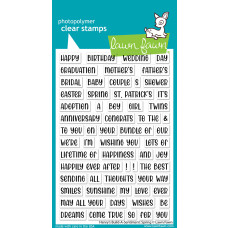 Lawn Fawn - Henry’s build-a-sentiment: Spring - Clear Stamp Set 4x6
