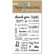 clear stamps Paper Smooches Many Thanks für scrapbooking & cardmaking