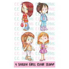 C.C. Designs - 4 Seasons Girls - Clear Stamp Set 4x6