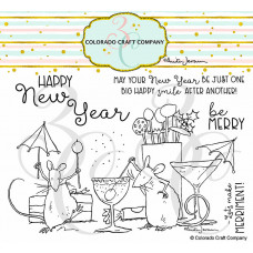 Colorado Craft Company - Happy New Year - Clear Stamp Set 4x6