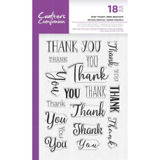 Crafter's Companion - Many Thanks - 4x6 Clear Stamps