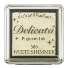 Delicata Pigment Mini Ink Pad White Shimmer
