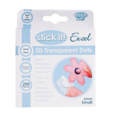 Excel 3D Transparent Dots Small 6mm (250 Stk.)