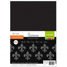 Florence - Black Paper Smooth A4 (210x297mm) 300g 10 Seiten