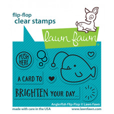Lawn Fawn - Anglerfish flip-flop - Clear Stamp 2x3