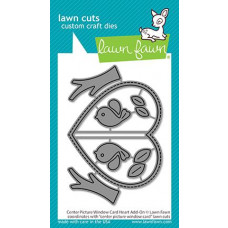 Lawn Fawn - Center Picture Window Card Heart Add-on - Stand alone Stanze