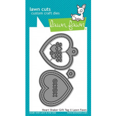 Lawn Fawn - heart shaker gift tag - Stanzen