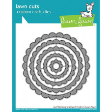 Lawn Fawn - Just Stitching Scalloped Circles - Stand Alone Stanzen