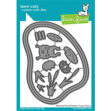 Lawn Fawn - stitched pond frame - Stanzen