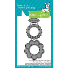 Lawn Fawn - reveal wheel circle add-on frames: flower and sun - Stanzen