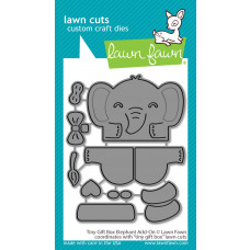 Lawn Fawn - Tiny Gift Box Elephant Add-On - Stand Alone Stanze