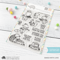 Mama Elephant - Baked with Love - Clear Stamp 4x6