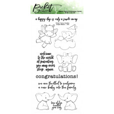 Picket Fence Studios - Jungle Babys - Clear Stamps 4x8