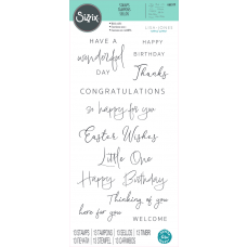 Sizzix - Lisa Jones Daily Sentiments - Clear Stamps