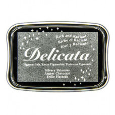 Delicata Pigment Ink Pad Silvery Shimmer