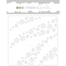 Create A Smile Stencil - Wave Of Snowflakes