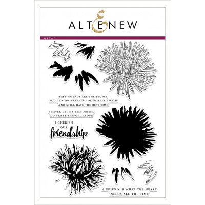 Altenew - Build A Flower: Aster - Clear Stamps 6x8 und Stanzen