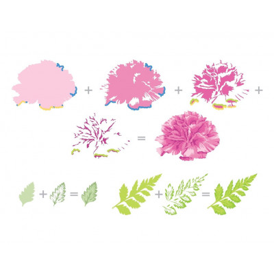 Altenew - Build A Flower: Carnation - Clear Stamps 6x8 und Stanzen