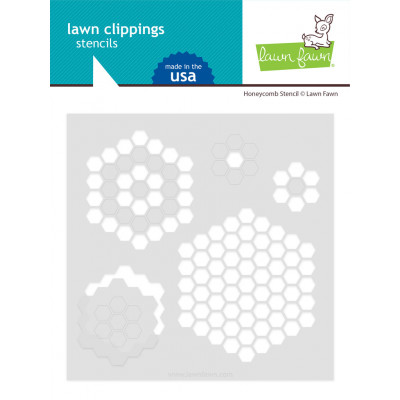 Lawm Fawn - Honeycomb - Schablone Stencil bastel-traum.ch