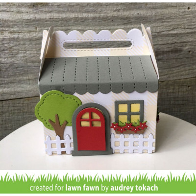 Lawn Fawn - Scalloped Treat Box Spring House Add-On - Stanze