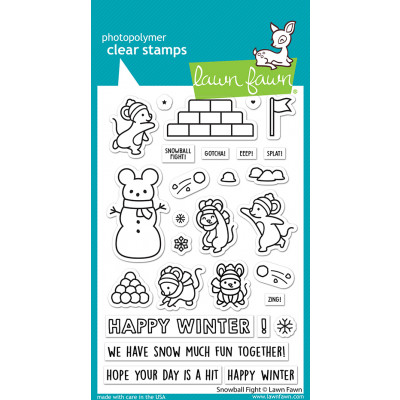 Lawn Fawn - Snowball Fight - Clear Stamps 4x6