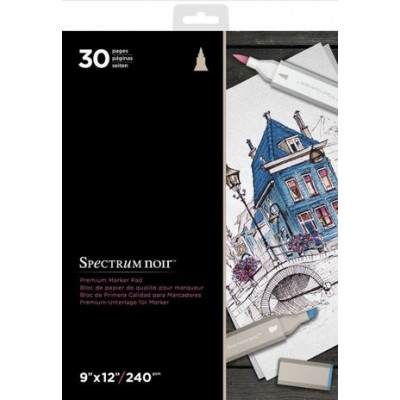 Spectrum Noir 9x12 Inch Premium Marker Paper Pad - weiss, 30 Seiten