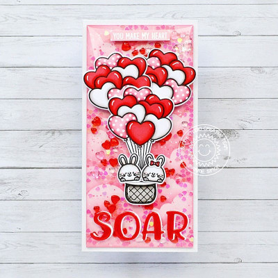 Sunny Studio - Heart Bouquet - Clear Stamps 2x3 | bastel-traum.ch