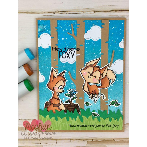 C.C. Designs - Foxes - Clear Stamp 4x6