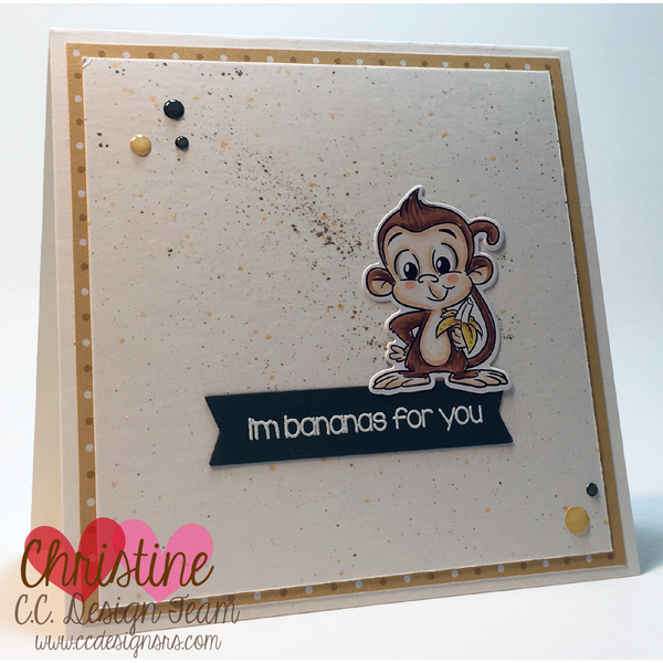 C.C. Designs - Monkey - Clear Stamp 4x6