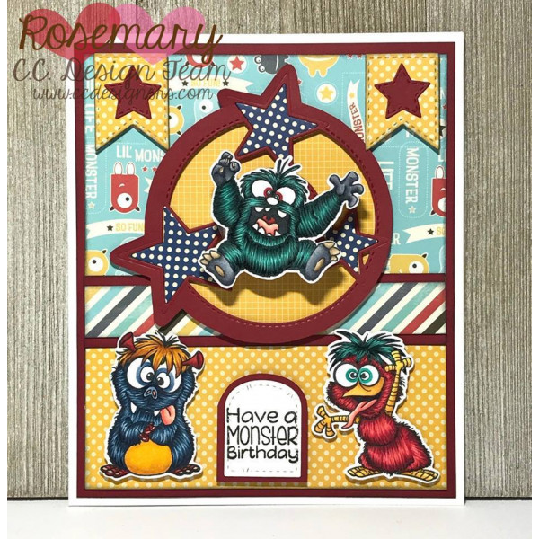 C.C. Designs - Monsters - Clear Stamp 4x6