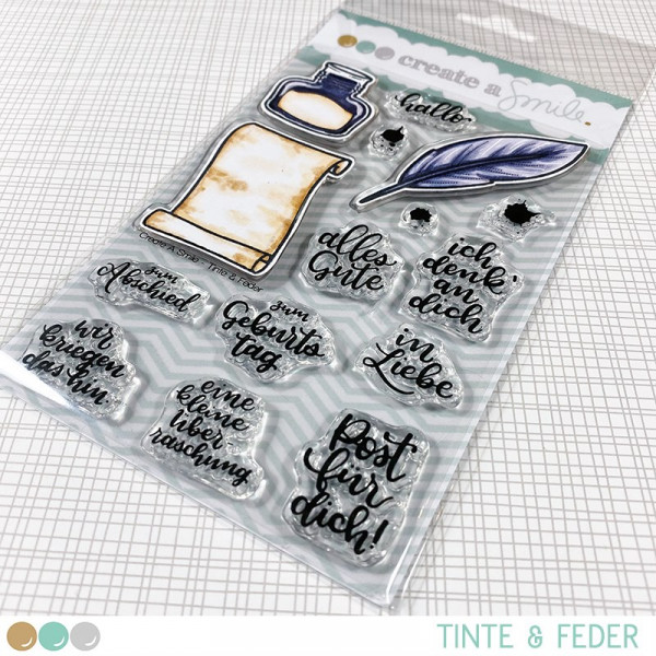Create A Smile - Tinte & Feder - Clear Stamps 4x6
