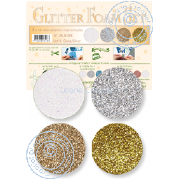 Glitter Foam set 1 silber/gold/weiss