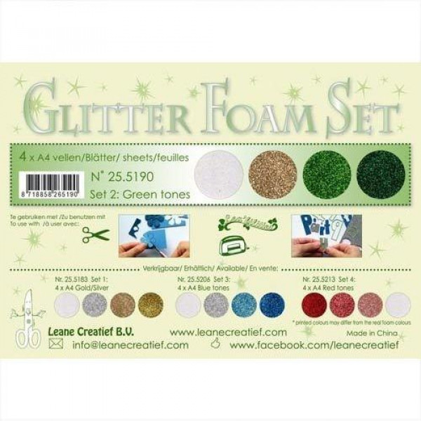 Glitter Foam Set 2 Green tones