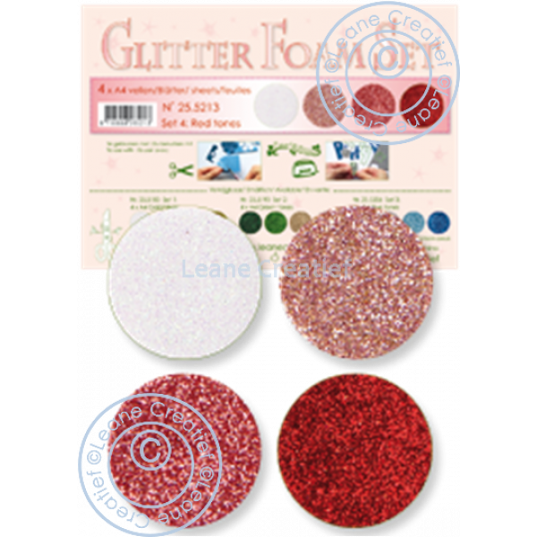 Glitter Foam Set 4 red tones