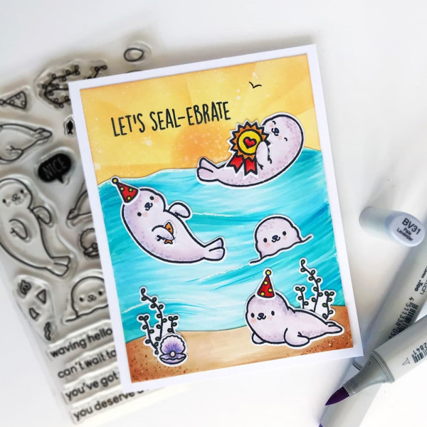 Heffy Doodle - Sealy Friends - Clear Stamps 4x6