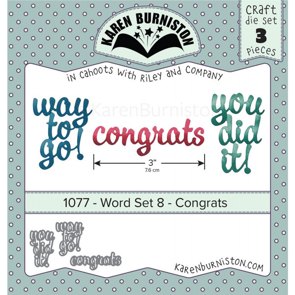 Karen Burniston - Word Set 8 - Congrats