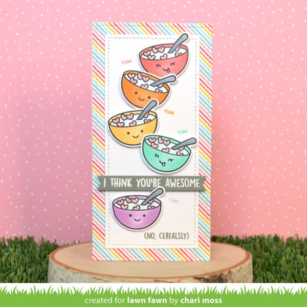 Lawn Fawn - Cerealsly Awesome - Clear Stamps 2x3