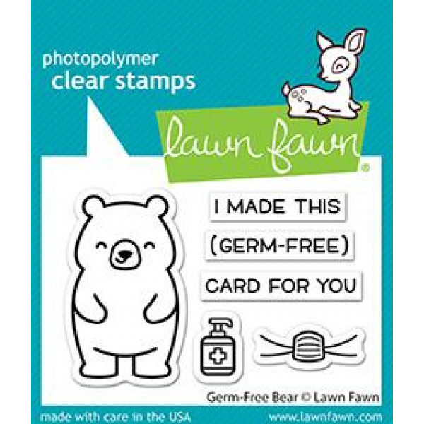 Lawn Fawn - Germ-Free Bear - Stempel Set 2x3