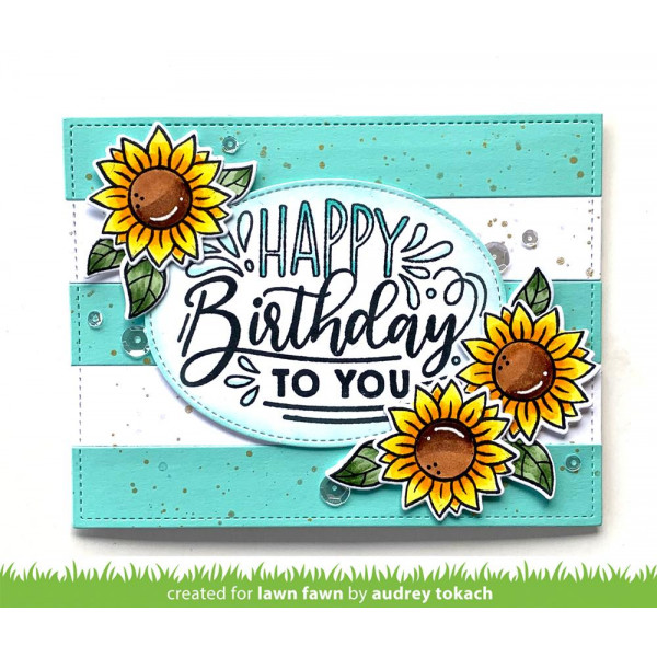 Lawn Fawn - Giant Birthday Messages - Clear Stamps 4x6