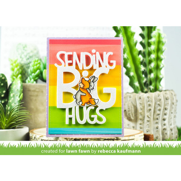 Lawn Fawn - Giant Sending Big Hugs - Stand Alone Stanze