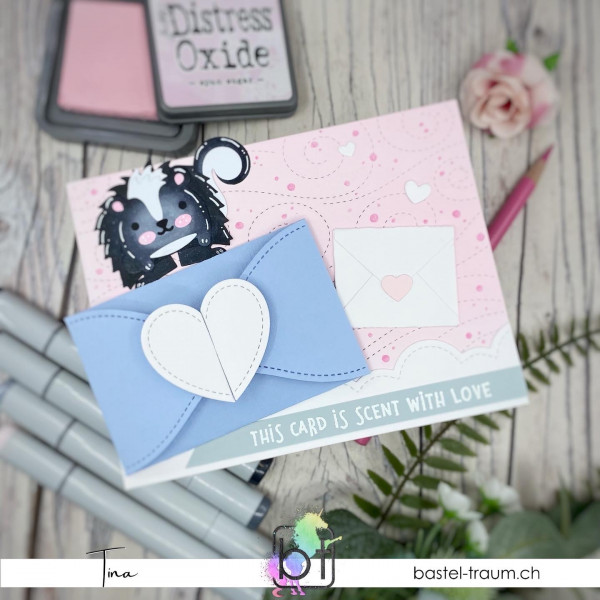 Lawn Fawn - Gift Card Heart Envelope - Stand alone Stanze