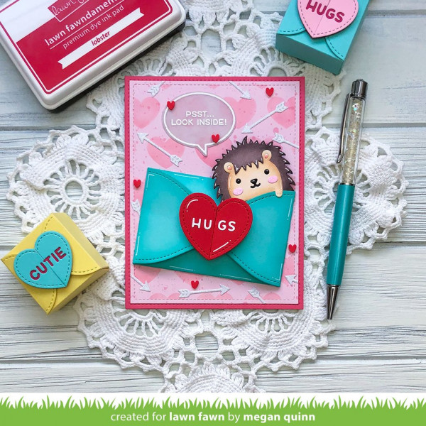 Lawn Fawn - Gift Card Heart Envelope - Stand alone Stanze