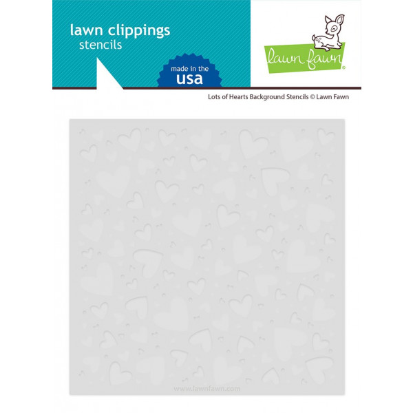 Lawn Fawn - Lots of Hearts Background - 2 Layer Schablonen